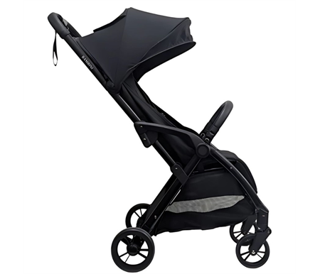 Bambini Prams Paris1 - Black fabric With Black Frame