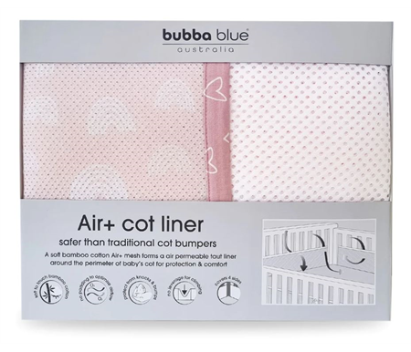 Bubba Blue Nordic Cot Liner - Dusty Berry/Rose