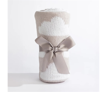 Living Textiles Chenille Blankets - Grey Clouds