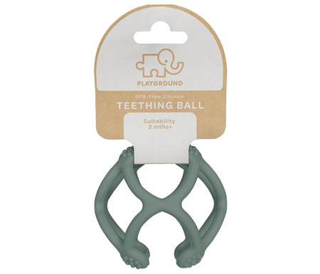 Living Textiles Playground Silicone Teething Ball - Sage