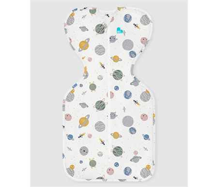 Love To Dream Designer Collection Swaddle Up Lite 0.2 tog Medium White Space Ships