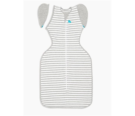 Love To Dream Swaddle Up Transition Bag Original 1.0 Tog Medium 6-8.5 kg - Grey & White Stripe