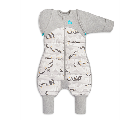 Love To Dream Swaddle Up Transition Suit Extra Warm 3.5 Tog Large 8.5-11kg - Grey Penguin Parade