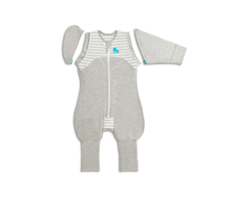 Love To Dream Swaddle Up Transition Suit Original 1.0 Tog X-Large 11-14 kg - Grey & White Stripe