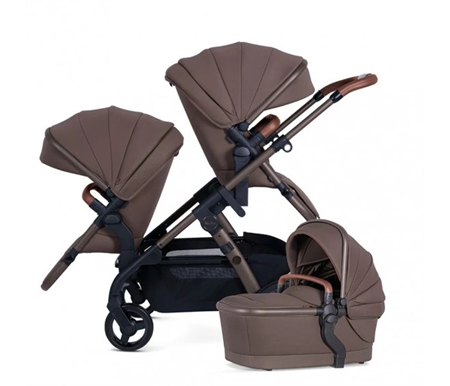 Silver Cross Wave 3 ( Including Bass & Second Tandem Seat) Caramel Bonus April FREE BUFFET Highchair 
