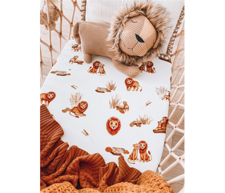 Snuggle Hunny Kids Bassinet Sheet/Change Pad Cover - Lion